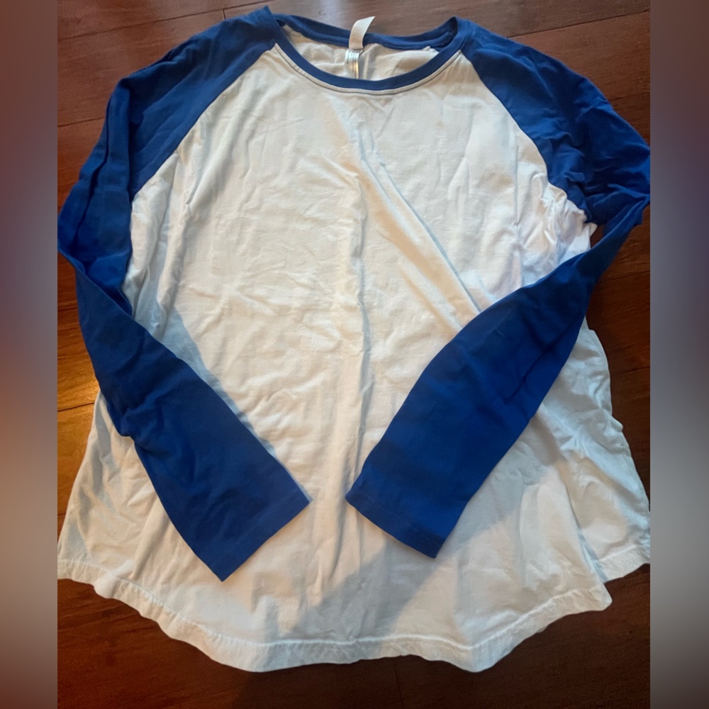 Royal Avalon Sport 2XL blue white 100% cotton baseball tee